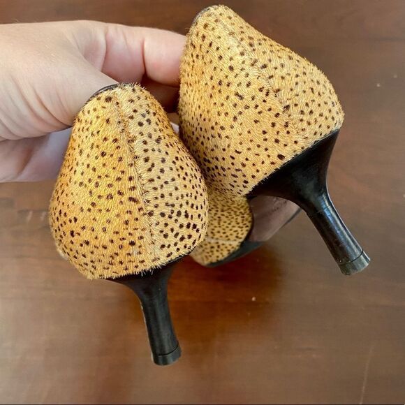 NWOT Antonio Melani Fur Animal Print Pointed Toe Heels, Size 5.5 - Picture 6 of 9